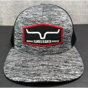 Kimes Ranch Trucker Hat Mens OSFA Grey Black Space Dye Mesh Snapback Cap